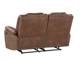 Katrine Brown Manual Reclining Loveseat from Steve Silver - Luna Furniture