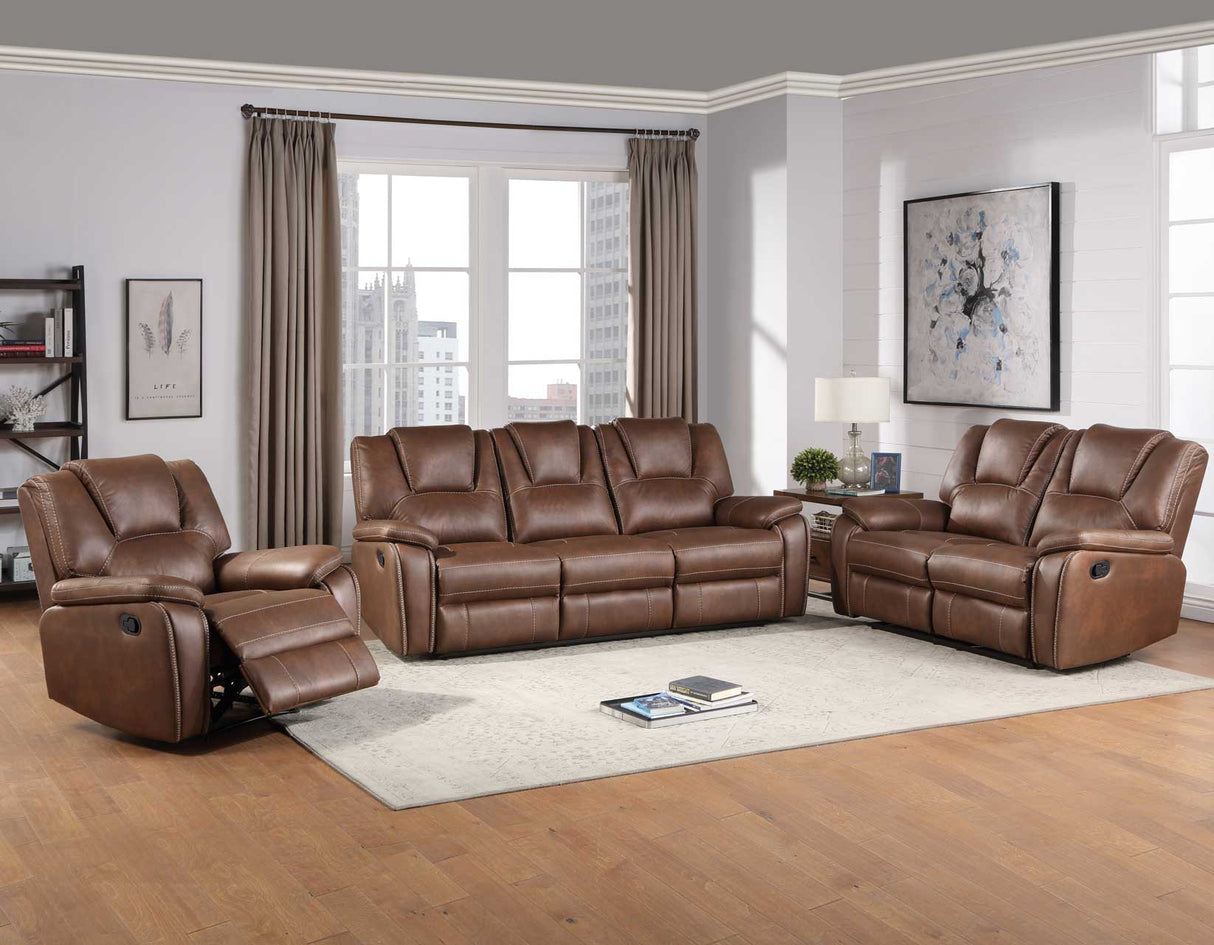 Katrine Brown Manual Reclining Sofa from Steve Silver - Luna Furniture