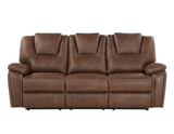 Katrine Brown Manual Reclining Sofa from Steve Silver - Luna Furniture