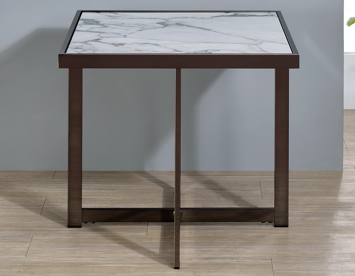 Kayley 23.25″ Sintered Stone End Table from Steve Silver - Luna Furniture