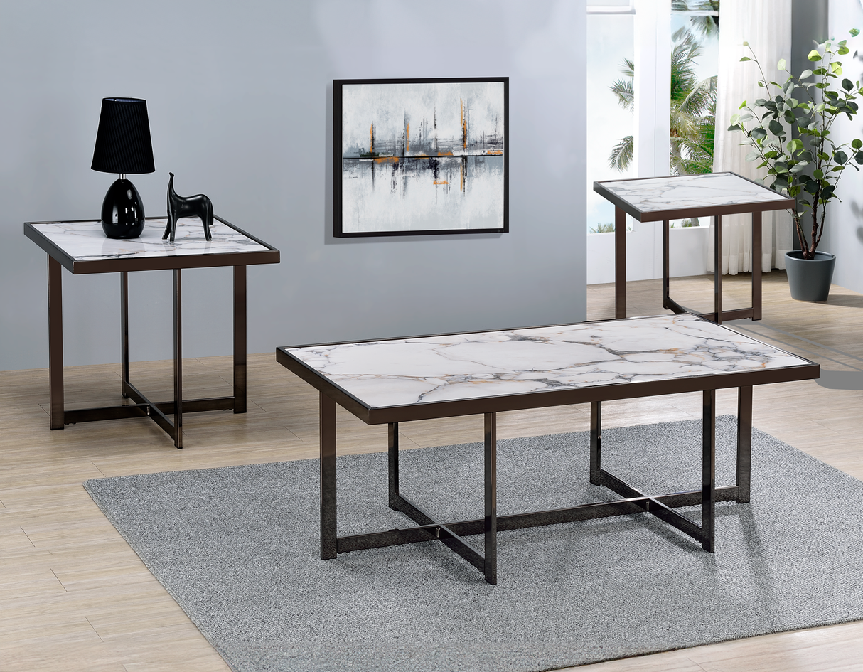 Kayley 3-Piece Sintered Stone Table Set from Steve Silver - Luna Furniture