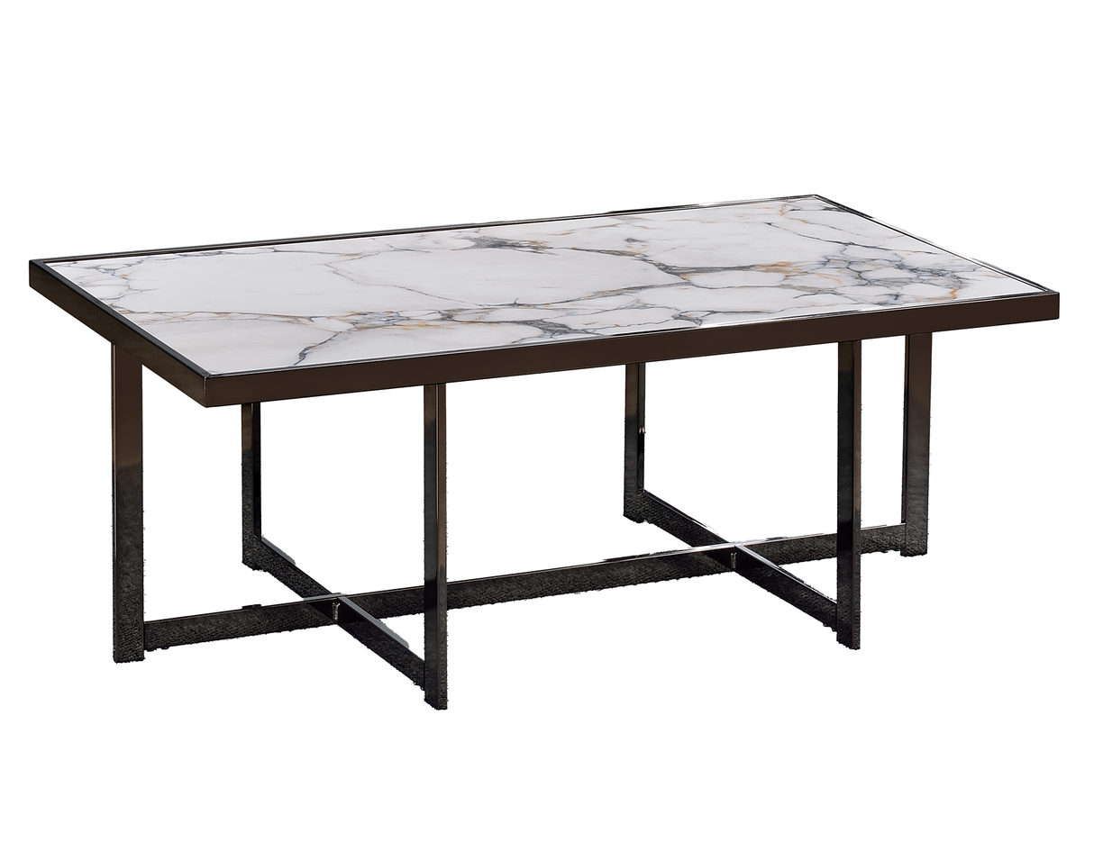 Kayley 47.5″ Sintered Stone Cocktail Table from Steve Silver - Luna Furniture
