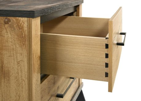 Kaywood Natural Pine 2-Drawer Nightstand from Coaster - Luna Furniture