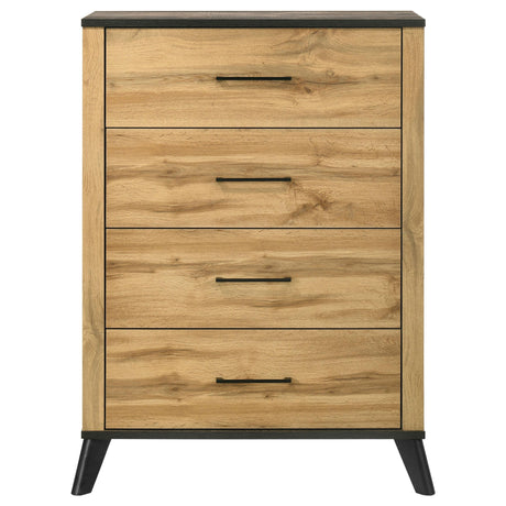 Kaywood Natural Pine 4-Drawer Bedroom Chest from Coaster - Luna Furniture
