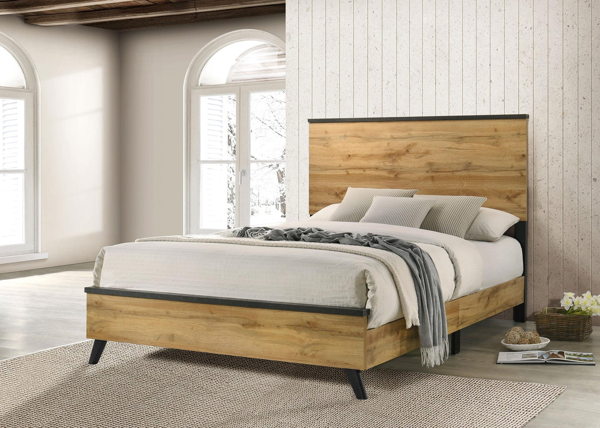 Kaywood Natural Pine 51-inch Queen Panel Bed from Coaster - Luna Furniture