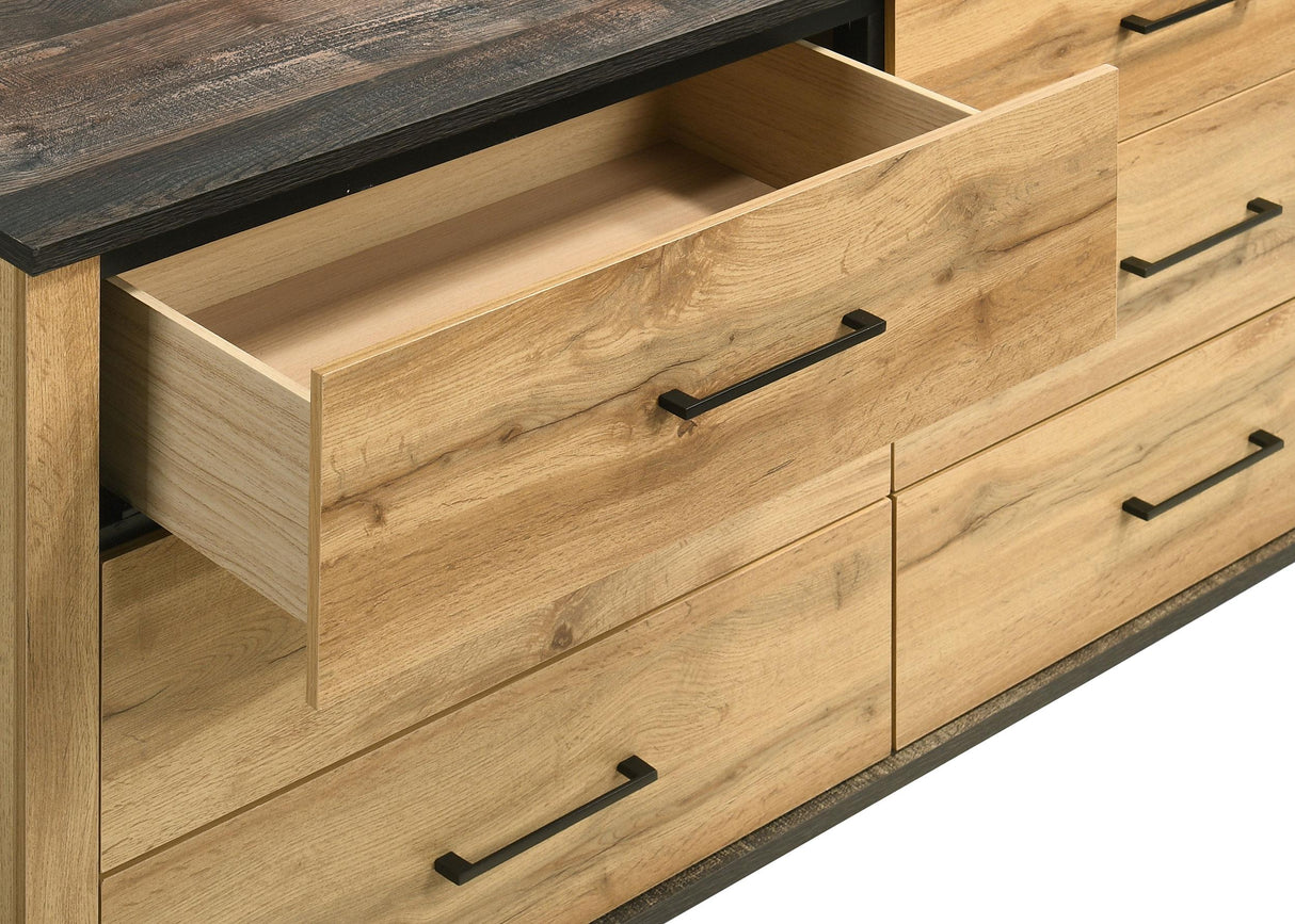Kaywood Natural Pine 6-Drawer Dresser Cabinet from Coaster - Luna Furniture