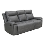Gaston Gray Reclining Sofa with Drop-Down Console from Steve Silver - Luna Furniture