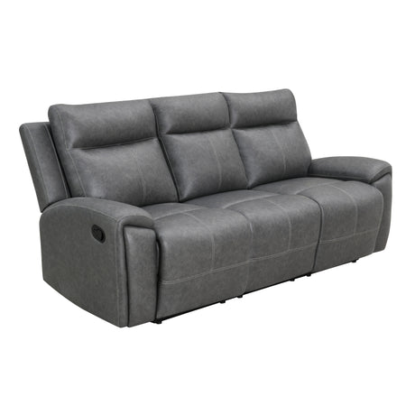 Gaston Gray Reclining Sofa with Drop-Down Console from Steve Silver - Luna Furniture