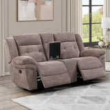 Sydney Brown Manual Recliner Console Loveseat from Steve Silver - Luna Furniture