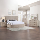 Henry Reeded Queen Bed, Tan Finish from Steve Silver - Luna Furniture