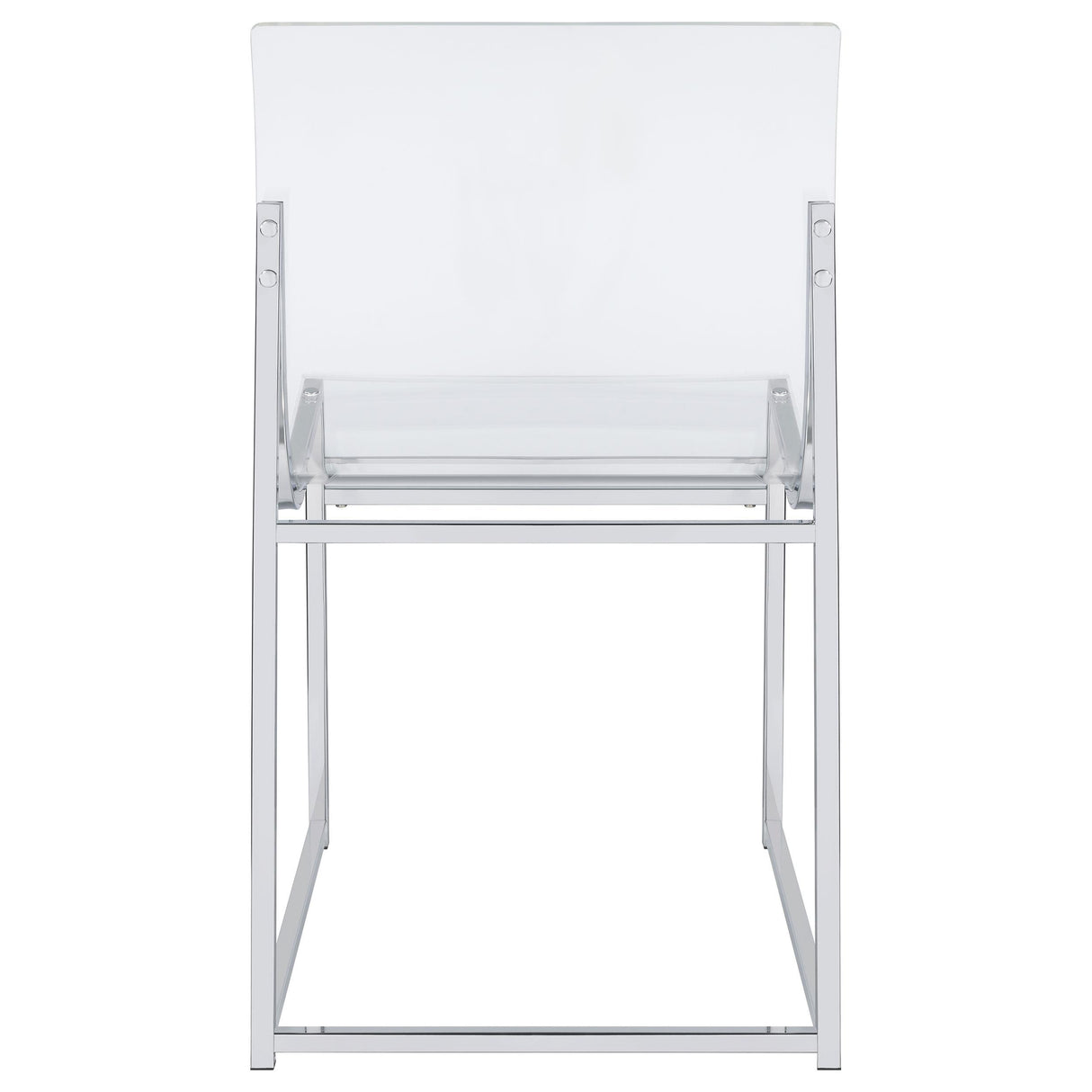 Keeling Chrome 5-Piece Round Glass Top Acrylic Dining Set from Coaster - Luna Furniture