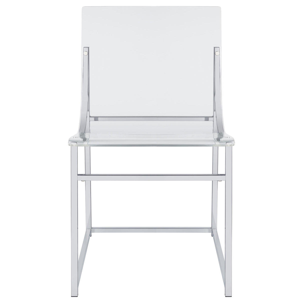 Keeling Chrome 5-Piece Round Glass Top Acrylic Dining Set from Coaster - Luna Furniture