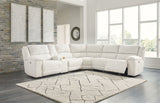 Keensburg 3-Piece Sectional with Recliner in Linen from Ashley - Luna Furniture