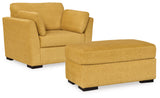 Keerwick Sofa, Loveseat, Chair and Ottoman in Sunflower from Ashley - Luna Furniture