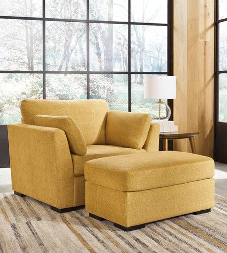Keerwick Sofa, Loveseat, Chair and Ottoman in Sunflower from Ashley - Luna Furniture