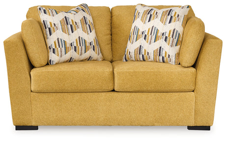 Keerwick Sunflower Sofa, Loveseat, Ottoman and 2 Chairs from Ashley - Luna Furniture