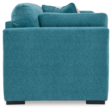 Keerwick Teal Loveseat and 2 Oversized Chairs from Ashley - Luna Furniture