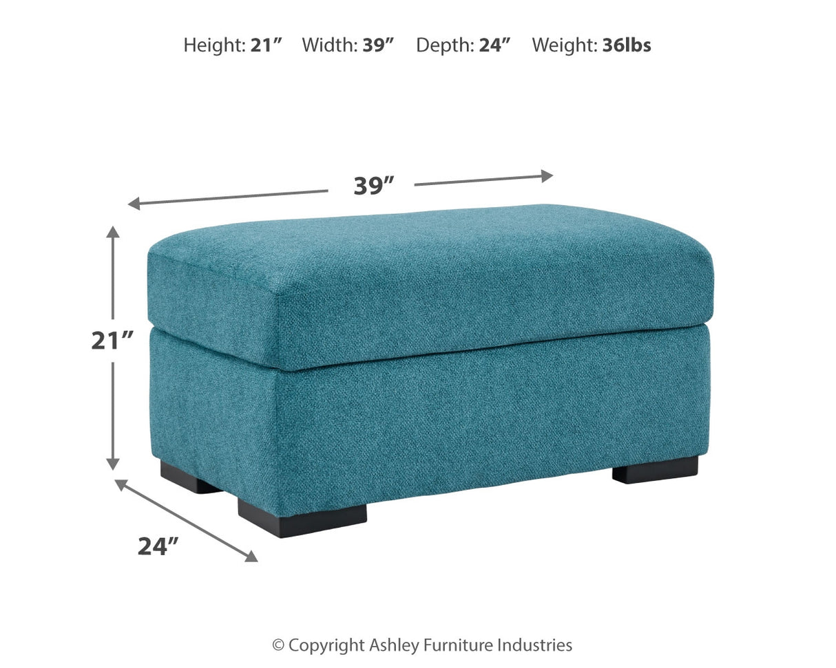Keerwick Teal Queen Sofa Sleeper, Loveseat and Ottoman from Ashley - Luna Furniture