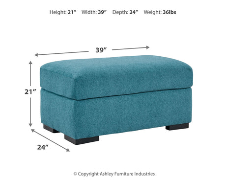 Keerwick Teal Queen Sofa Sleeper, Loveseat and Ottoman from Ashley - Luna Furniture