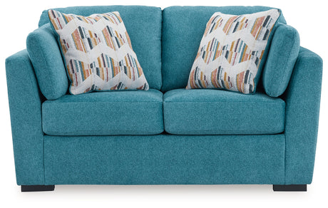 Keerwick Teal Queen Sofa Sleeper, Loveseat and Ottoman from Ashley - Luna Furniture