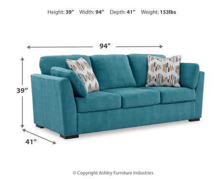 Keerwick Teal Sofa and Oversized Chair from Ashley - Luna Furniture