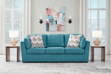 Keerwick Teal Sofa and Oversized Chair from Ashley - Luna Furniture