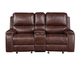 Keily Brown Manual Glider Reclining Loveseat from Steve Silver - Luna Furniture