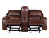 Keily Brown Manual Glider Reclining Loveseat from Steve Silver - Luna Furniture