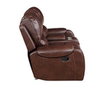 Keily Brown Manual Glider Reclining Loveseat from Steve Silver - Luna Furniture