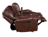 Keily Brown Manual Glider Reclining Loveseat from Steve Silver - Luna Furniture