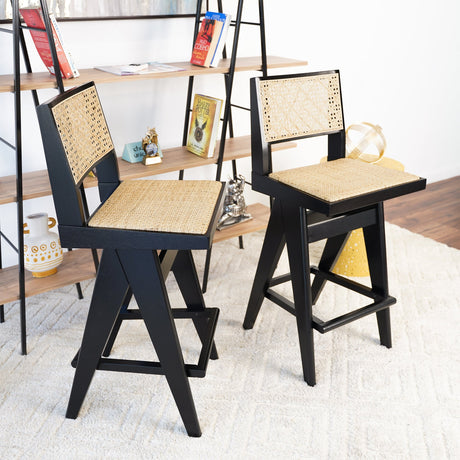 Keira Rattan Bar Stool (Set of 2) from Midinmod - Luna Furniture