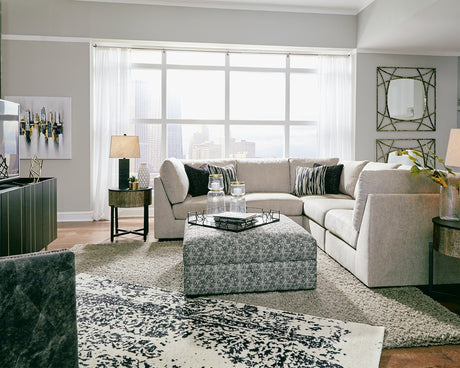Kellway Bisque 5-Piece Sectional with Ottoman from Ashley - Luna Furniture