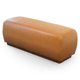 Kelvin Vegan Tan Leather Bench from Ashcroft Furniture - Luna Furniture