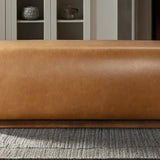 Kelvin Vegan Tan Leather Bench from Ashcroft Furniture - Luna Furniture