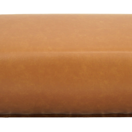 Kelvin Vegan Tan Leather Bench from Ashcroft Furniture - Luna Furniture