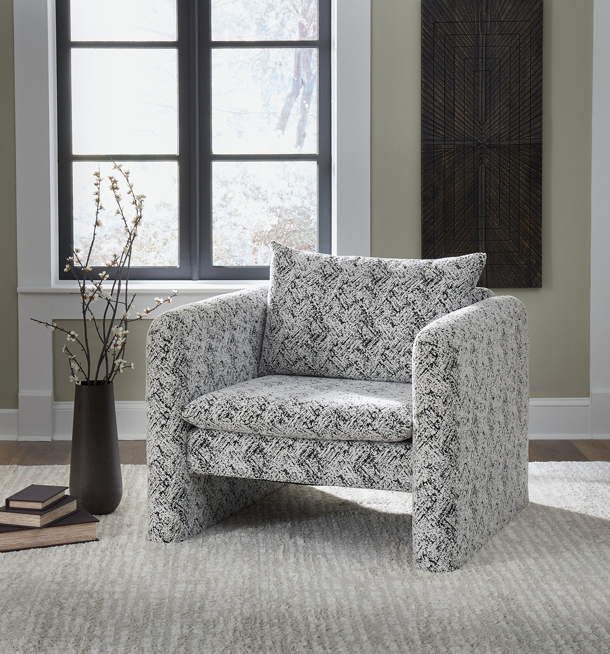 Kambria Fog Swivel Glider Accent Chair Luna Furniture