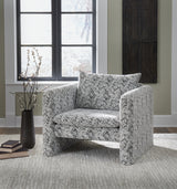 Kenbell Black/White Accent Chair from Ashley - Luna Furniture