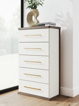 Kendanport Brown/White Chest of Drawers from Ashley - Luna Furniture