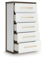 Kendanport Brown/White Chest of Drawers from Ashley - Luna Furniture