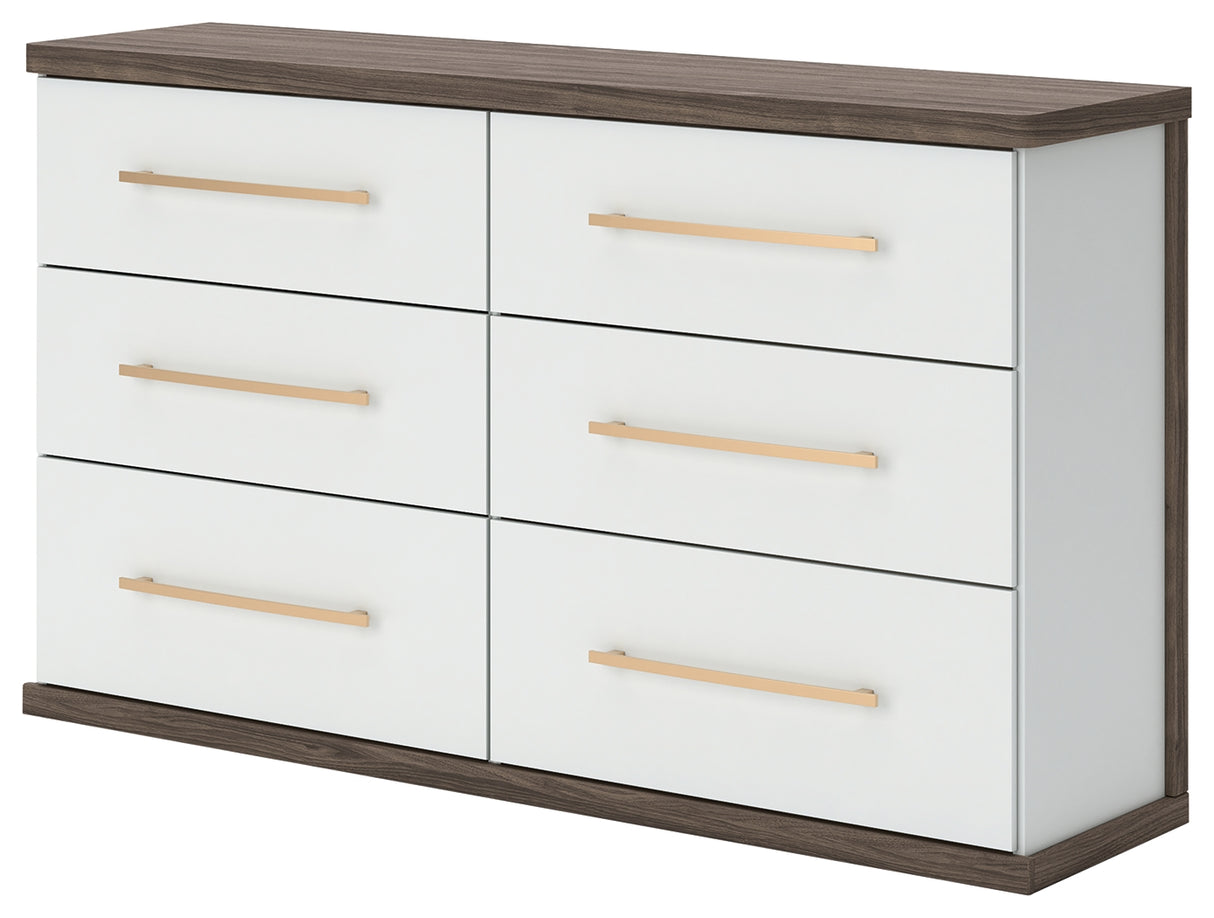 Kendanport Brown/White Dresser from Ashley - Luna Furniture