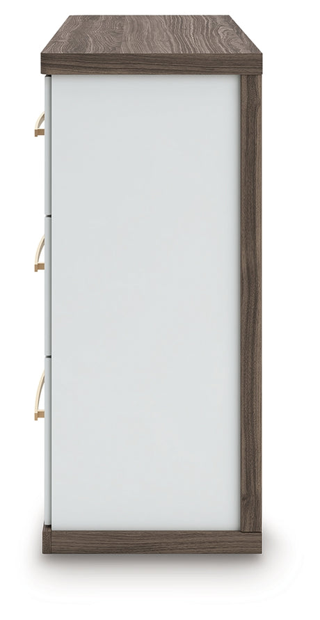 Kendanport Brown/White Dresser from Ashley - Luna Furniture
