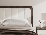 Kendanport Brown/White King Upholstered Bed from Ashley - Luna Furniture