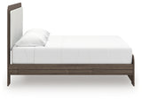 Kendanport Brown/White King Upholstered Bed from Ashley - Luna Furniture