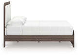 Kendanport Queen Upholstered Platform Bed, Dresser and Mirror from Ashley - Luna Furniture