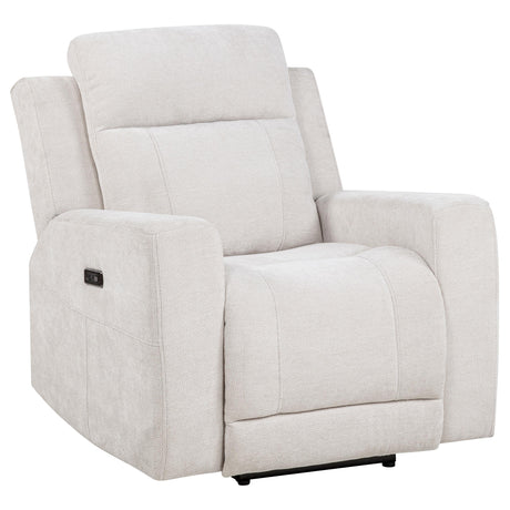 Kennett Ivory 3-Piece Chenille Power Reclining Living Room Set from Coaster - Luna Furniture