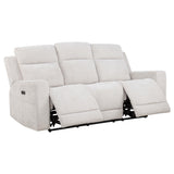 Kennett Ivory 3-Piece Chenille Power Reclining Living Room Set from Coaster - Luna Furniture