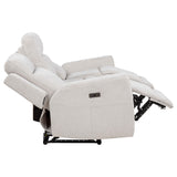 Kennett Ivory 3-Piece Chenille Power Reclining Living Room Set from Coaster - Luna Furniture