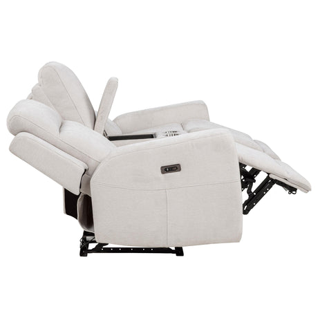 Kennett Ivory 3-Piece Chenille Power Reclining Living Room Set from Coaster - Luna Furniture