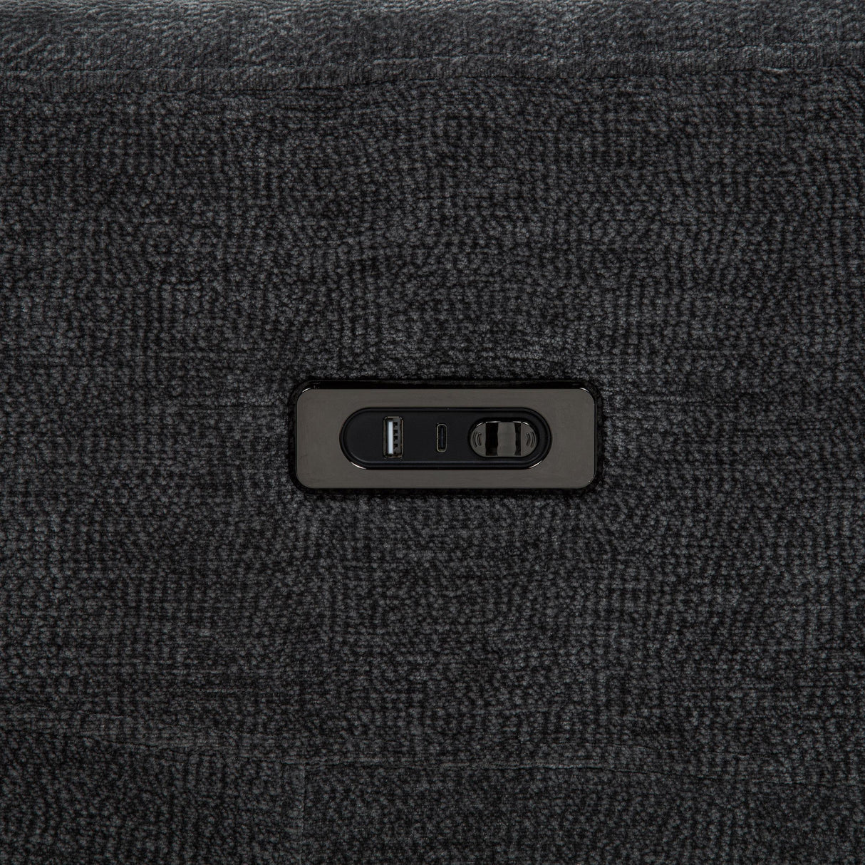 Kennett Dark Gray Chenille Upholstered Power Reclining Sofa from Coaster - Luna Furniture