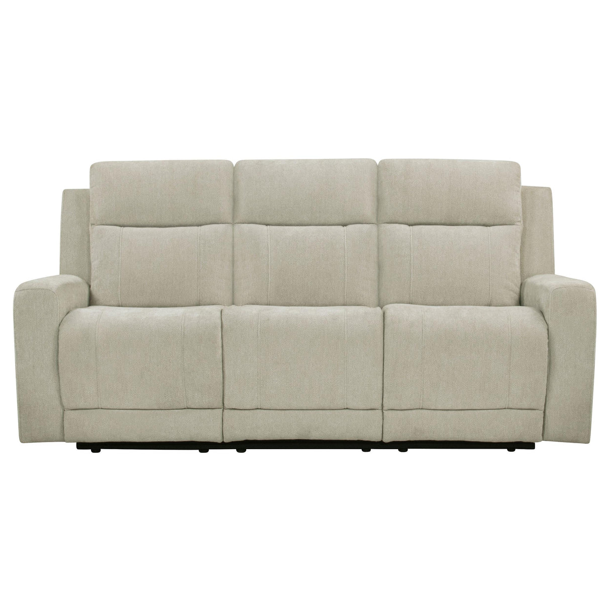 Kennett Ivory Chenille Upholstered Power Reclining Sofa from Coaster - Luna Furniture